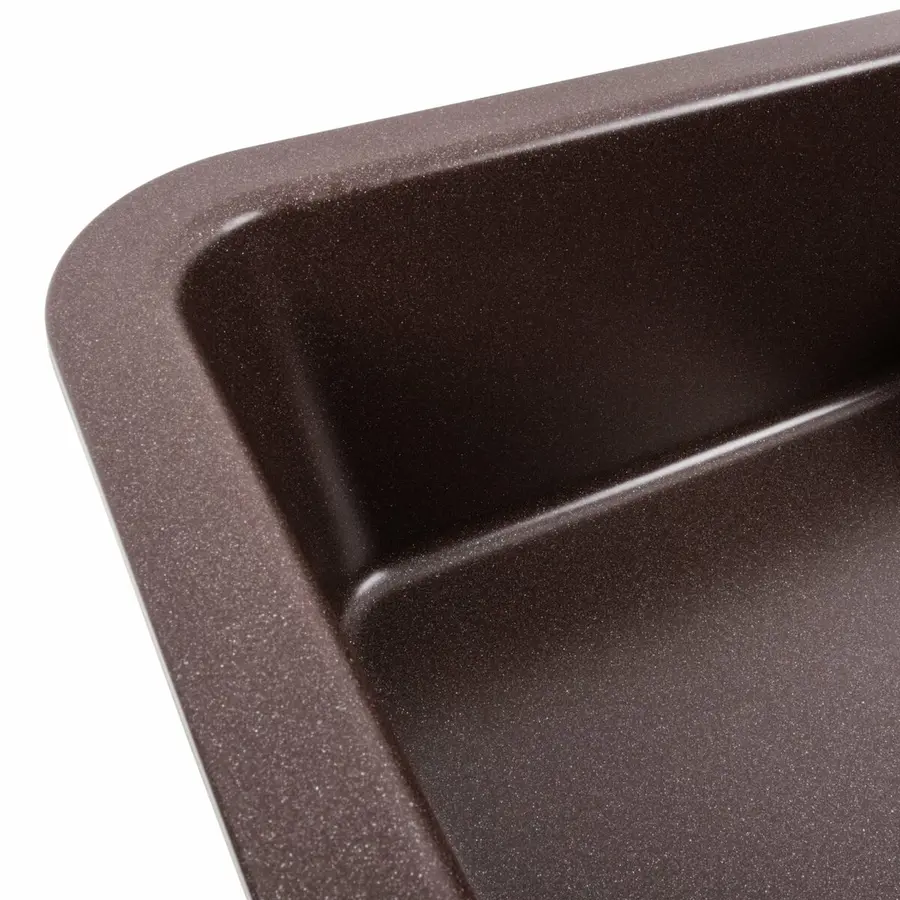 Гранітна мийка для кухні Platinum 7850 CUBE матова Мокко