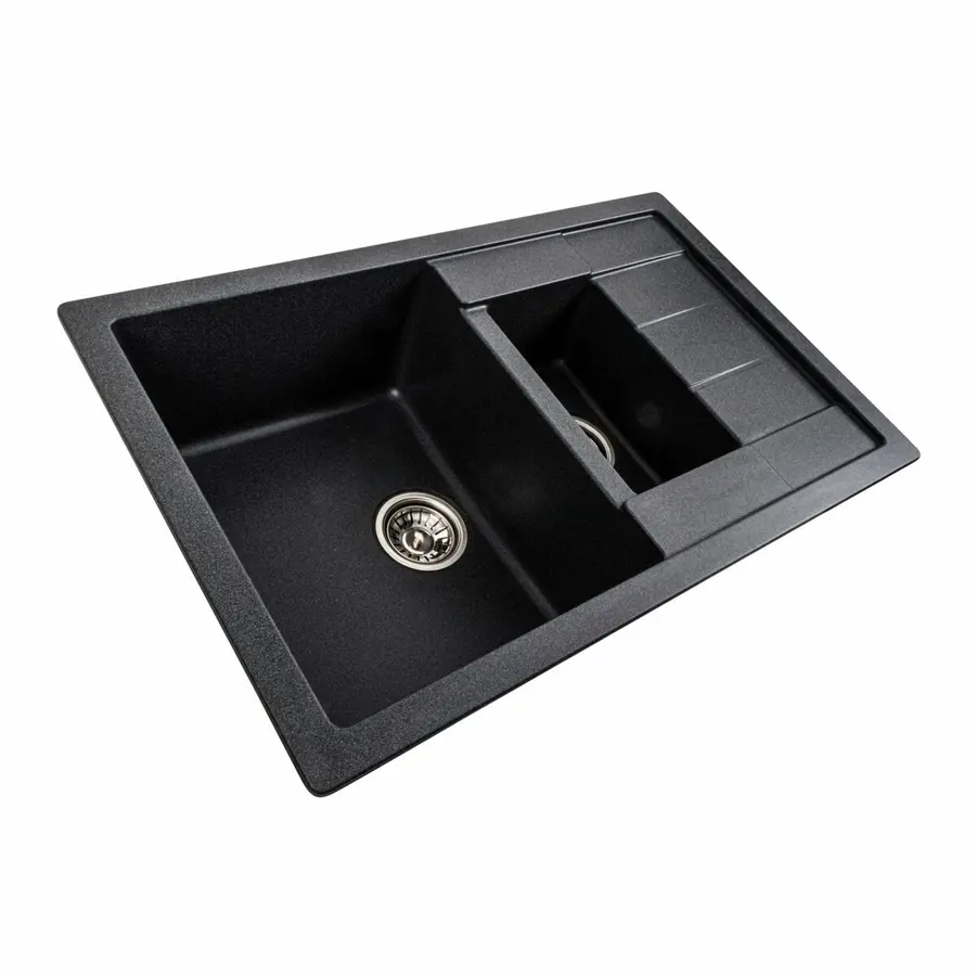 Гранітна мийка для кухні Platinum 7850W TOSKANA матовий Карбон