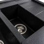 Гранітна мийка для кухні Platinum 7850W TOSKANA матовий Карбон