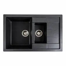 Гранітна мийка для кухні Platinum 7850W TOSKANA матовий Карбон