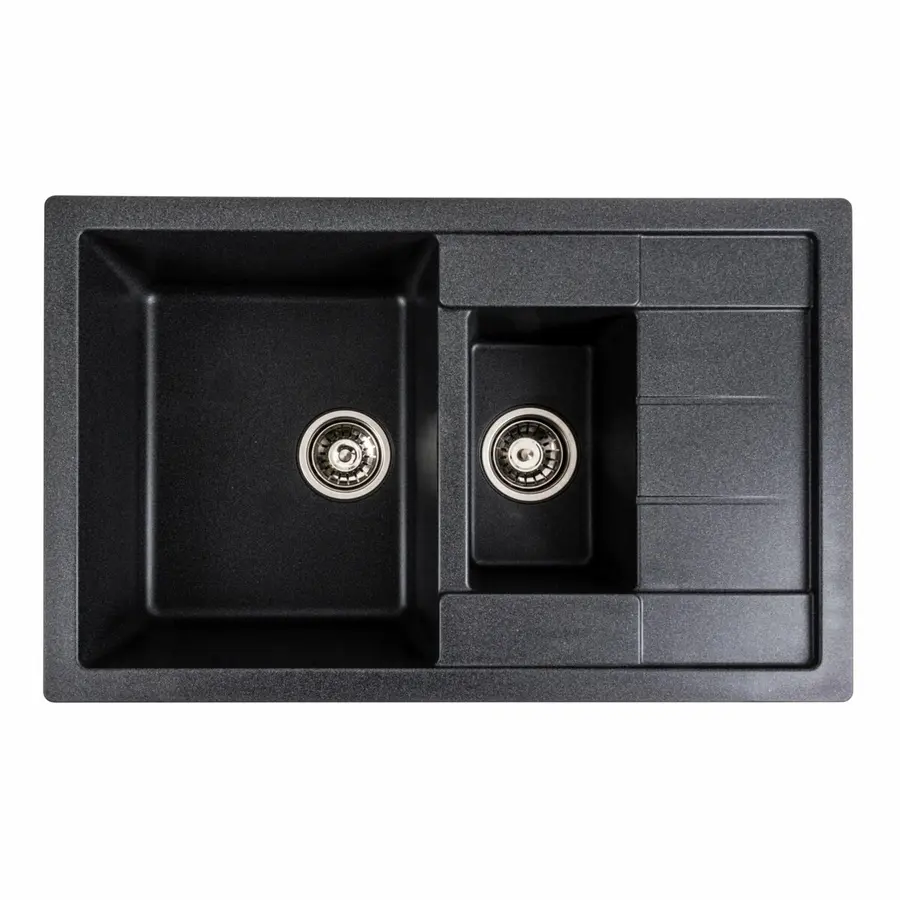 Гранітна мийка для кухні Platinum 7850W TOSKANA матовий Карбон