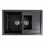 Гранітна мийка для кухні Platinum 7850W TOSKANA матовий Карбон