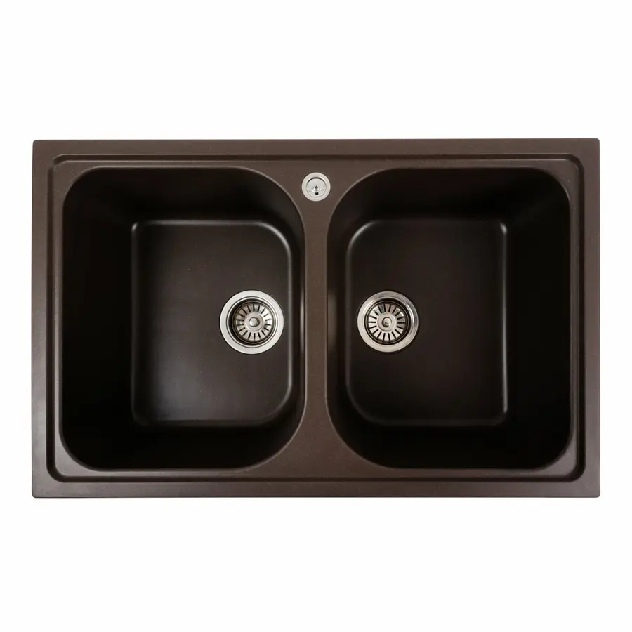 Гранітна мийка для кухні Platinum 7950 Equatoria матовий Темна скеля