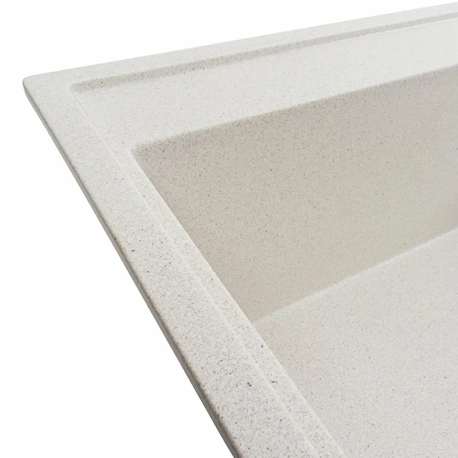 Гранитная мойка для кухни Platinum 7950 AZURIT матовая Белая в точку