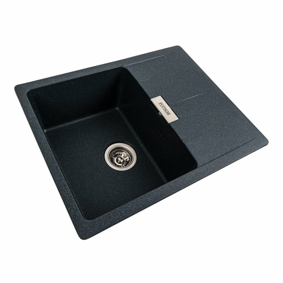 Гранитная мойка для кухни Platinum 6250 ZIRKONE матовый Антрацит