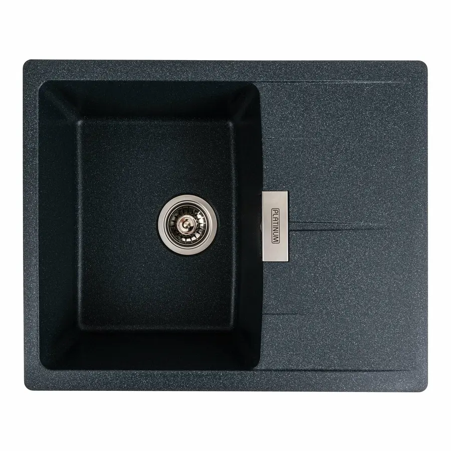 Гранітна мийка для кухні Platinum 6250 ZIRKONE матовий Антрацит