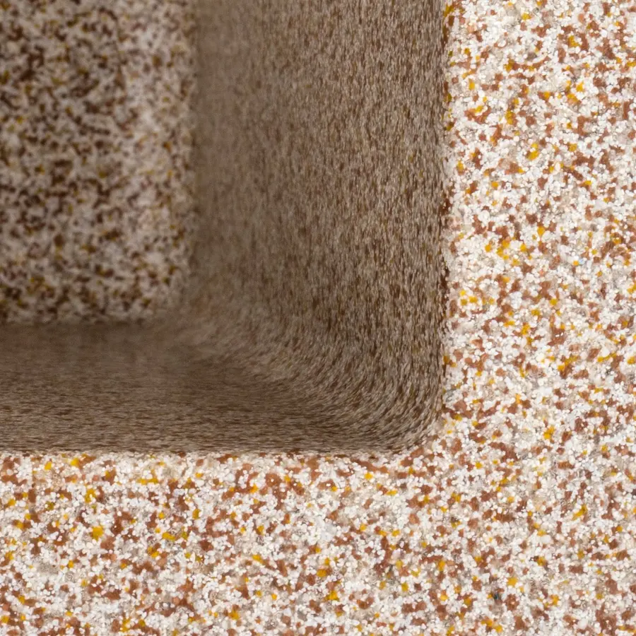 Гранітна мийка для кухні Platinum 4040 RUBA матова карамель