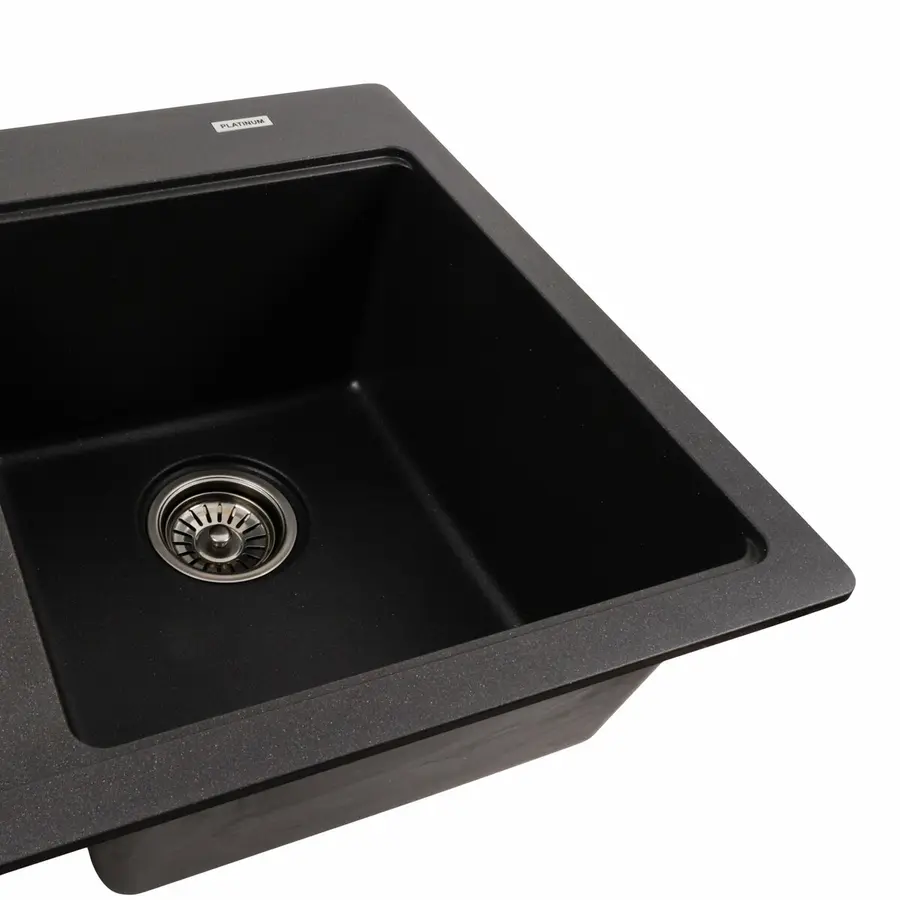 Гранітна мийка для кухні Platinum 7850 HARMONY матовий Моріон