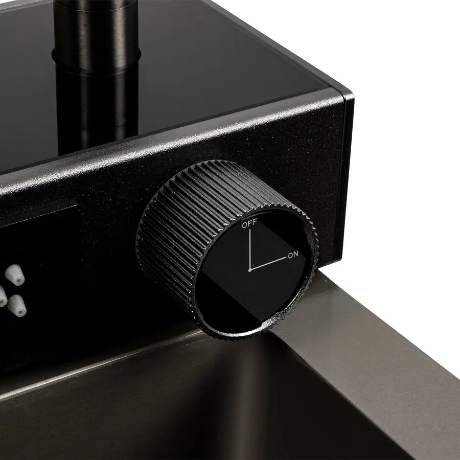 Кухонная мойка 75*46D PVD серая Platinum Handmade "ВОДОСПАД"