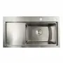 Кухонна мийка нержавійка 78*43 R Platinum Handmade (два отвори, круглий сифон 3,0/0,8)