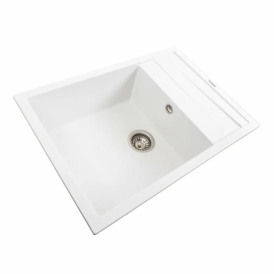 Кухонная мойка гранитная матовая 7050 CASCADA Platinum белый