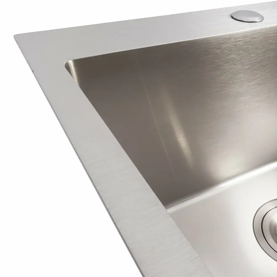 Кухонная мойка 50*45 нержавейка VALESO Handmade (сифон круглый, 3,0/0,8)