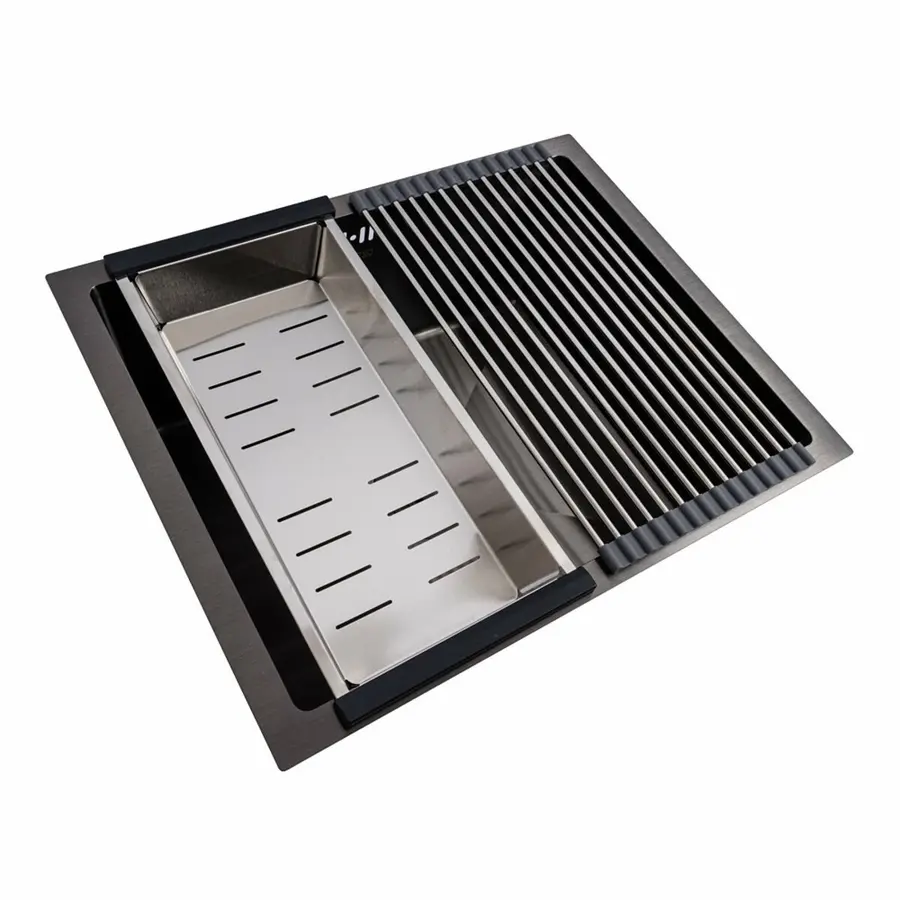 Кухонна мийка PVD чорна СМ 54*44 VALESO Handmade (монтаж під стільницю)