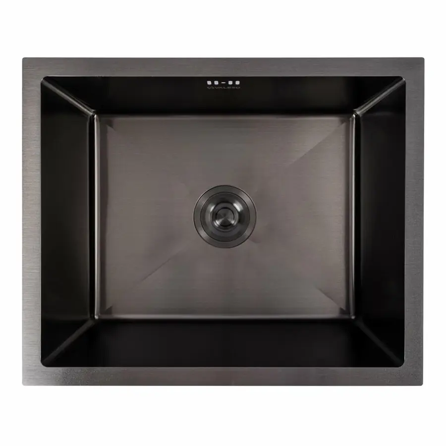 Кухонна мийка PVD чорна СМ 54*44 VALESO Handmade (монтаж під стільницю)