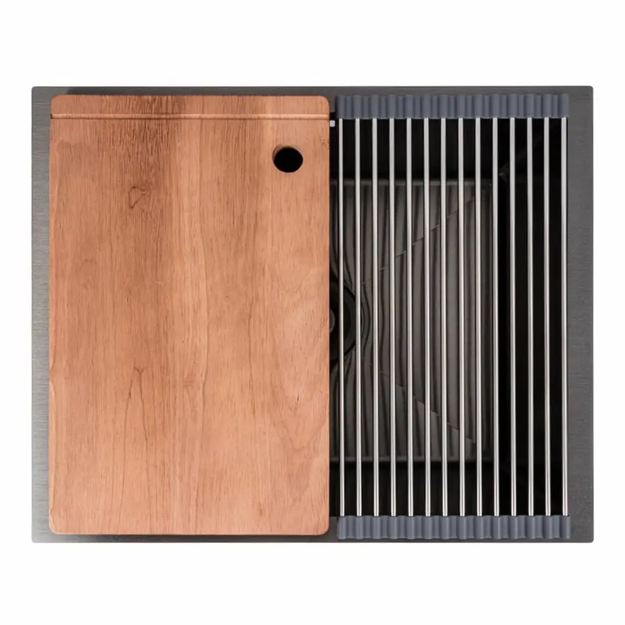 Кухонна мийка PVD чорна СМ 54*44 VALESO Handmade (монтаж під стільницю)