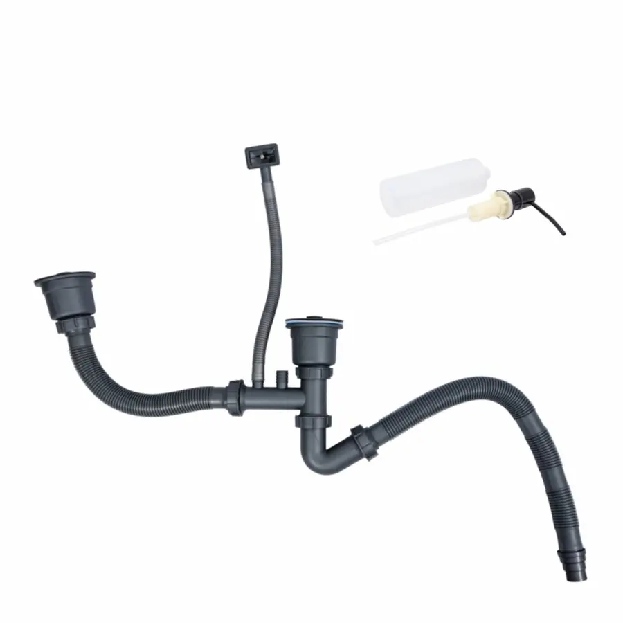 Кухонна мийка PVD чорна 78*48 VALESO Handmade на дві чаші (3.0/0.8)