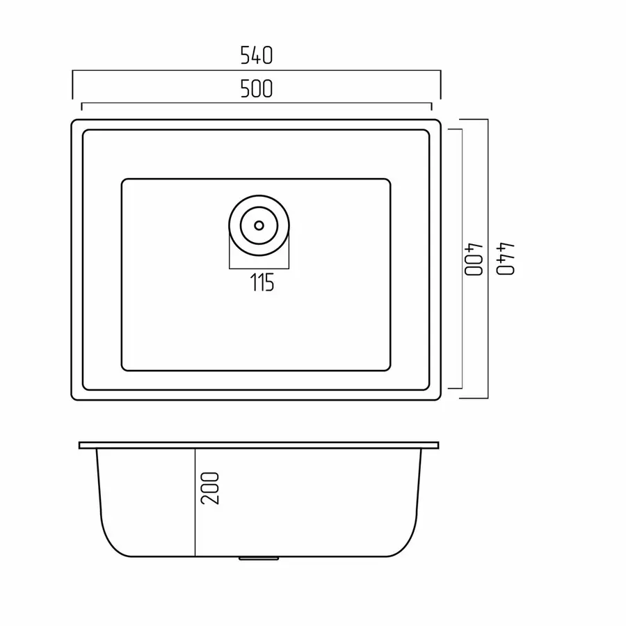Гранітна мийка для кухні VALESO OASIS 5444 матова Сафарі