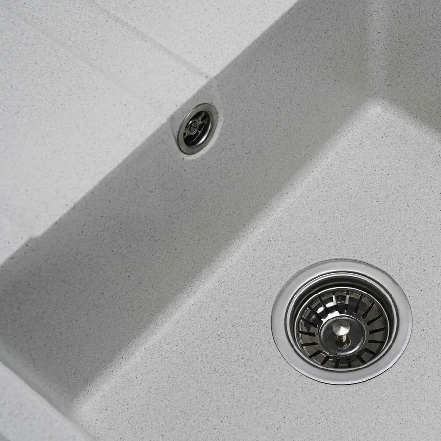 Гранитная мойка для кухни VALESO ARIA 5851 матовая Белая в точку