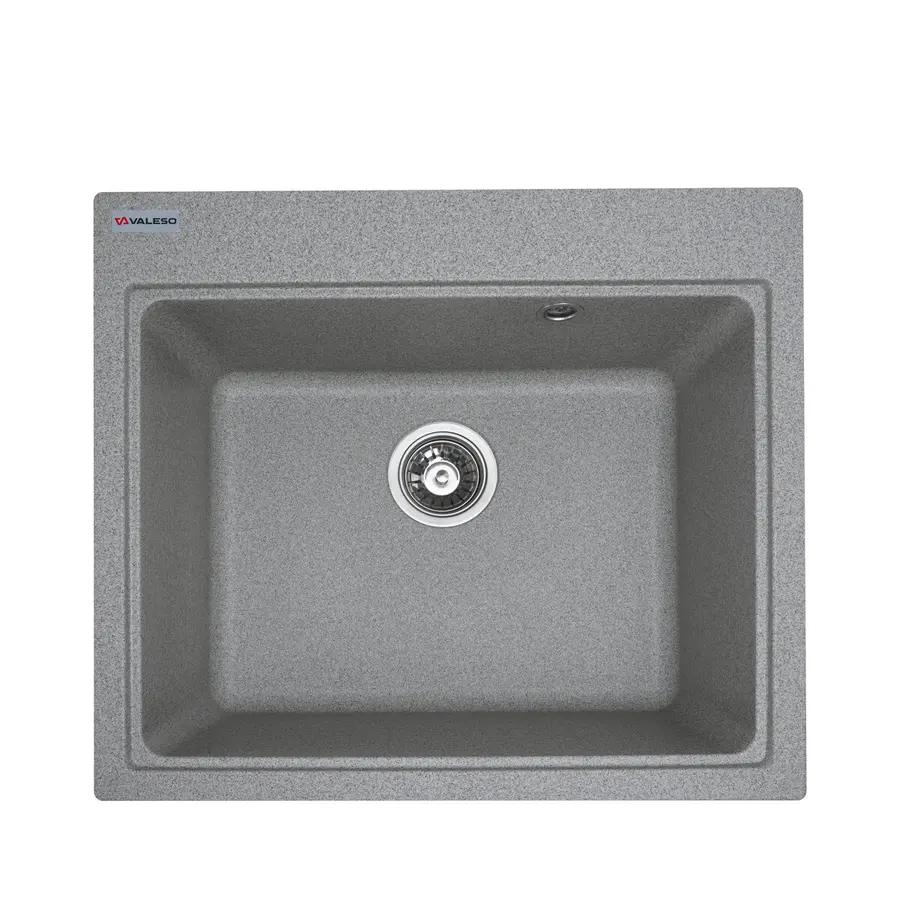 Гранітна мийка для кухні VALESO VESTA 5852 матова Сіра
