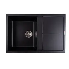 Гранітна мийка для кухні VALESO SELENA 7950 матова Чорний металік