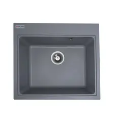 Гранітна мийка для кухні VALESO VESTA 5852 матова Сірий металік