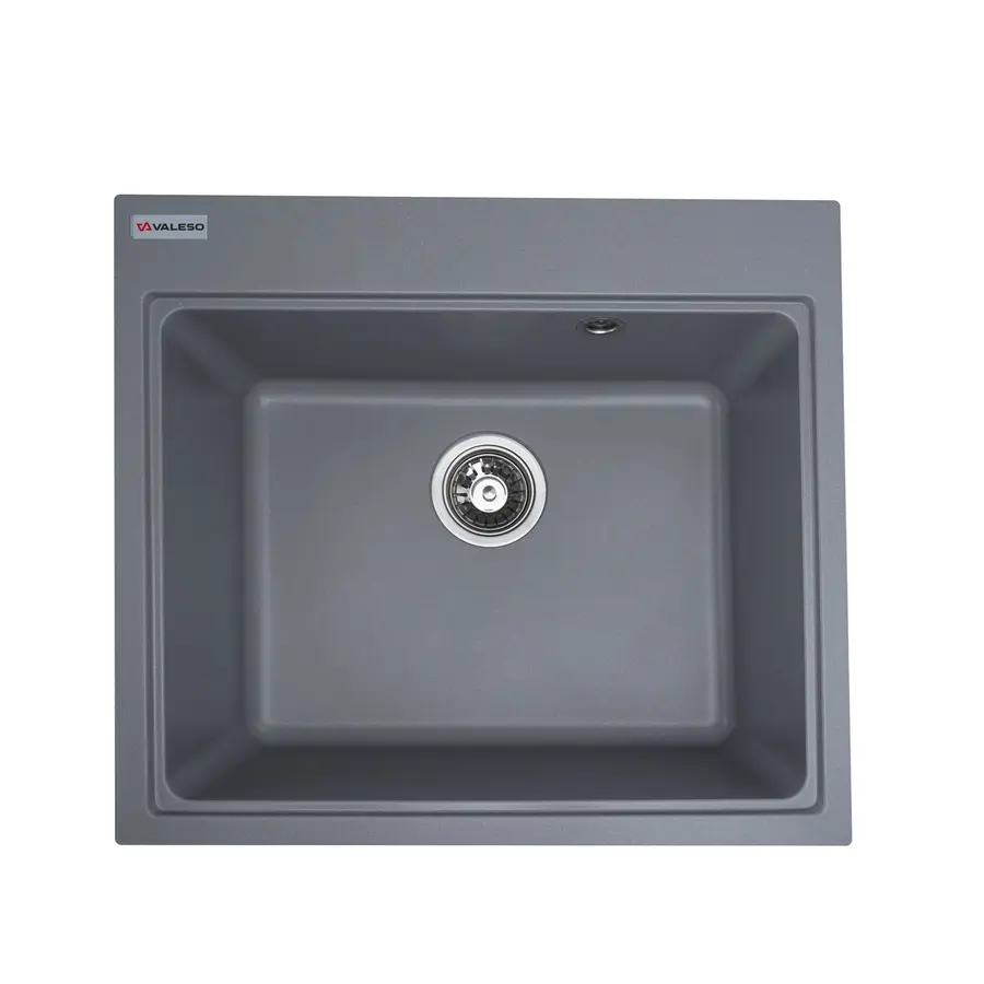Гранітна мийка для кухні VALESO VESTA 5852 матова Сірий металік
