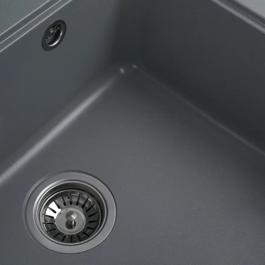 Гранітна мийка для кухні VALESO VESTA 5852 матова Сірий металік