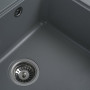 Гранитная мойка для кухни VALESO 5852 VESTA матовая Серый металлик