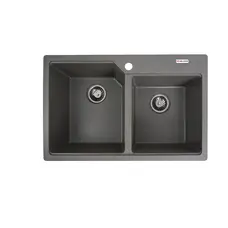 Гранітна мийка для кухні VALESO HARMONY 7850 матова Сірий мусон