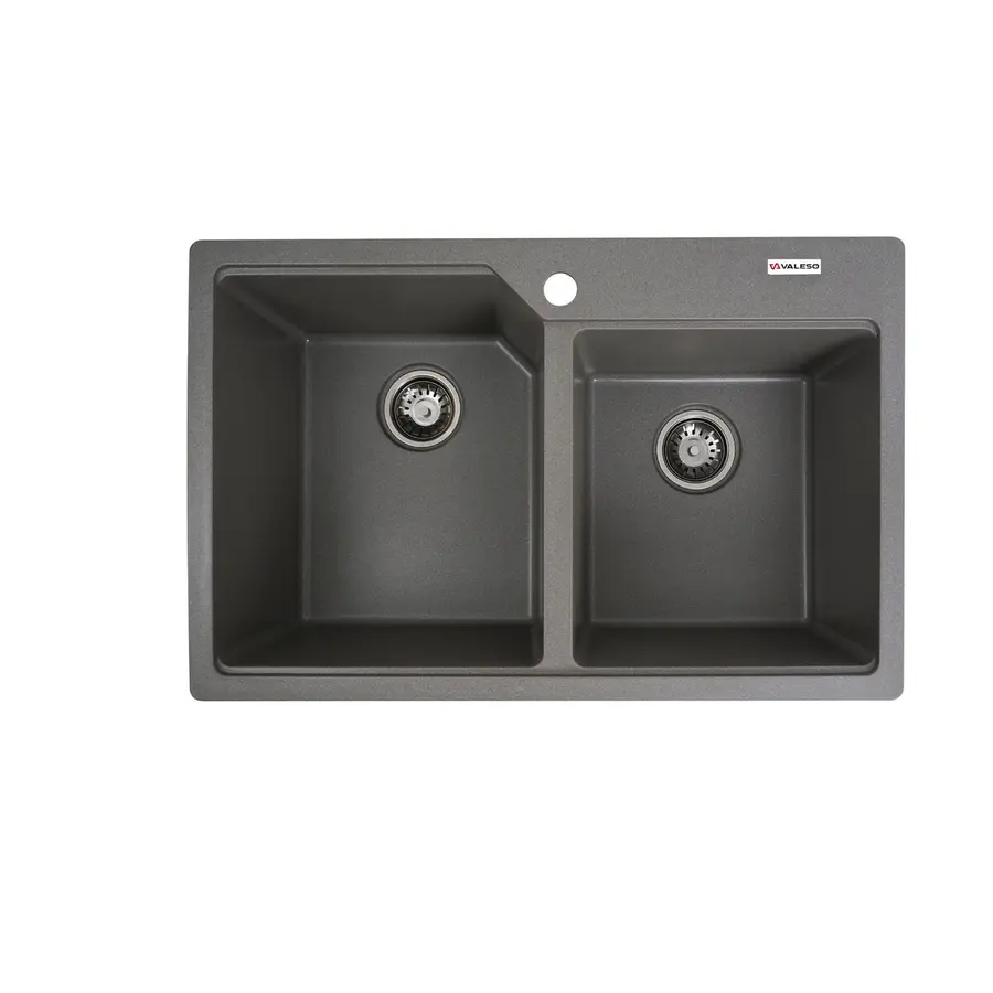 Гранітна мийка для кухні VALESO HARMONY 7850 матова Сірий мусон