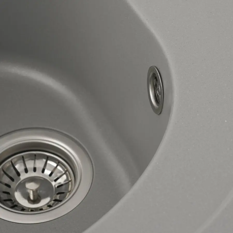 Гранітна мийка для кухні VALESO LUNA 510 матова Сірий металік