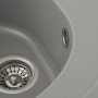 Гранитная мойка для кухни VALESO 510 LUNA матовая Cерый металлик