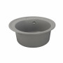 Гранитная мойка для кухни VALESO 510 LUNA матовая Cерый металлик