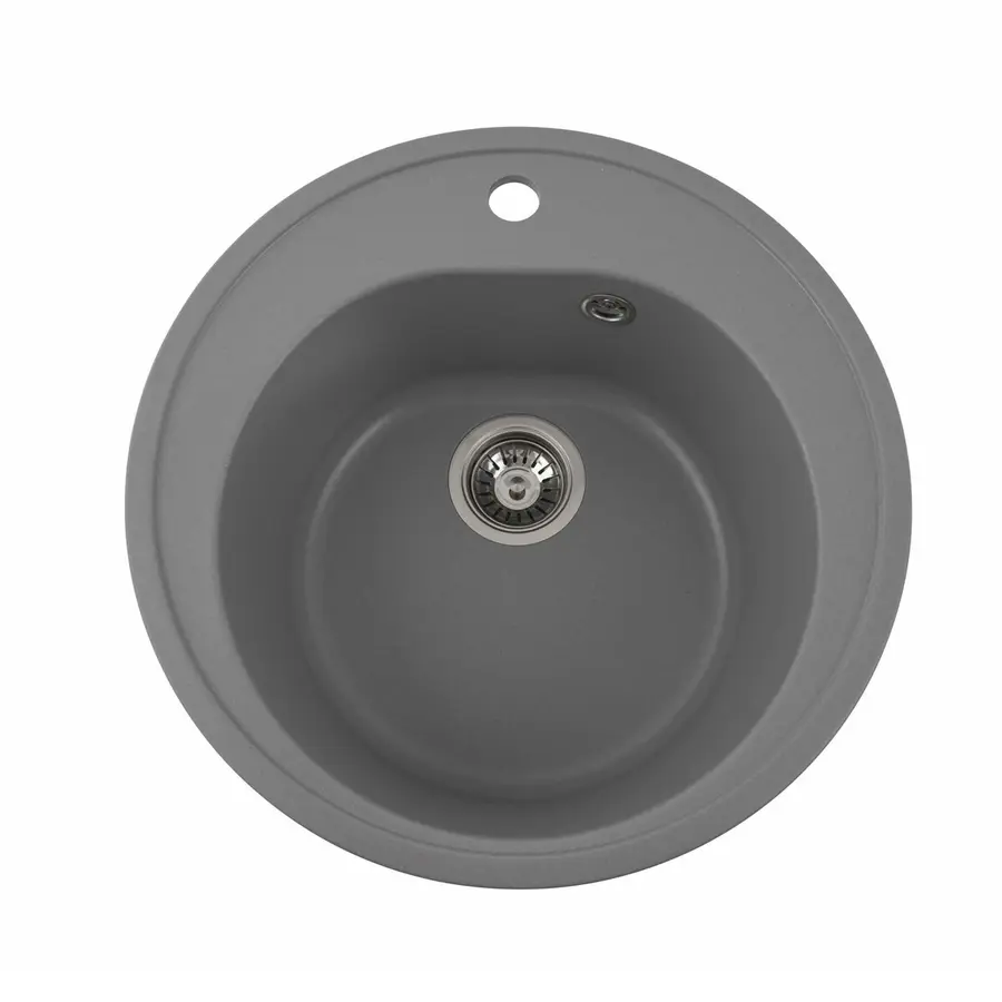 Гранітна мийка для кухні VALESO LUNA 510 матова Сірий металік