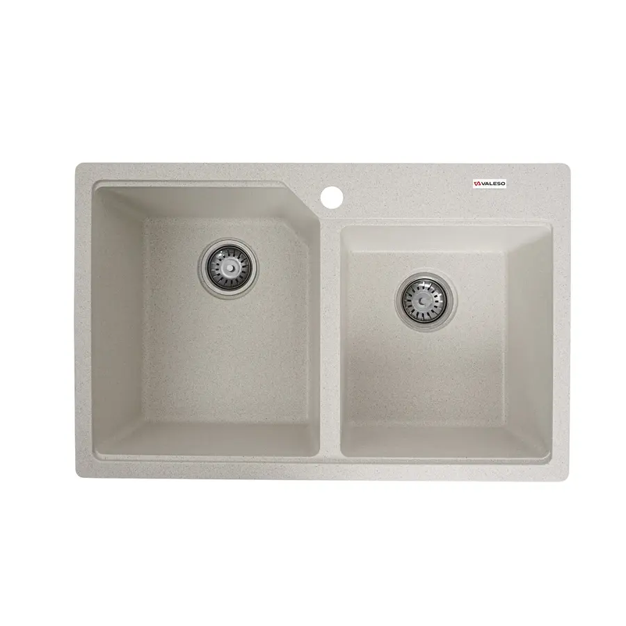 Гранитная мойка для кухни VALESO HARMONY 7850 матовая Белая в точку