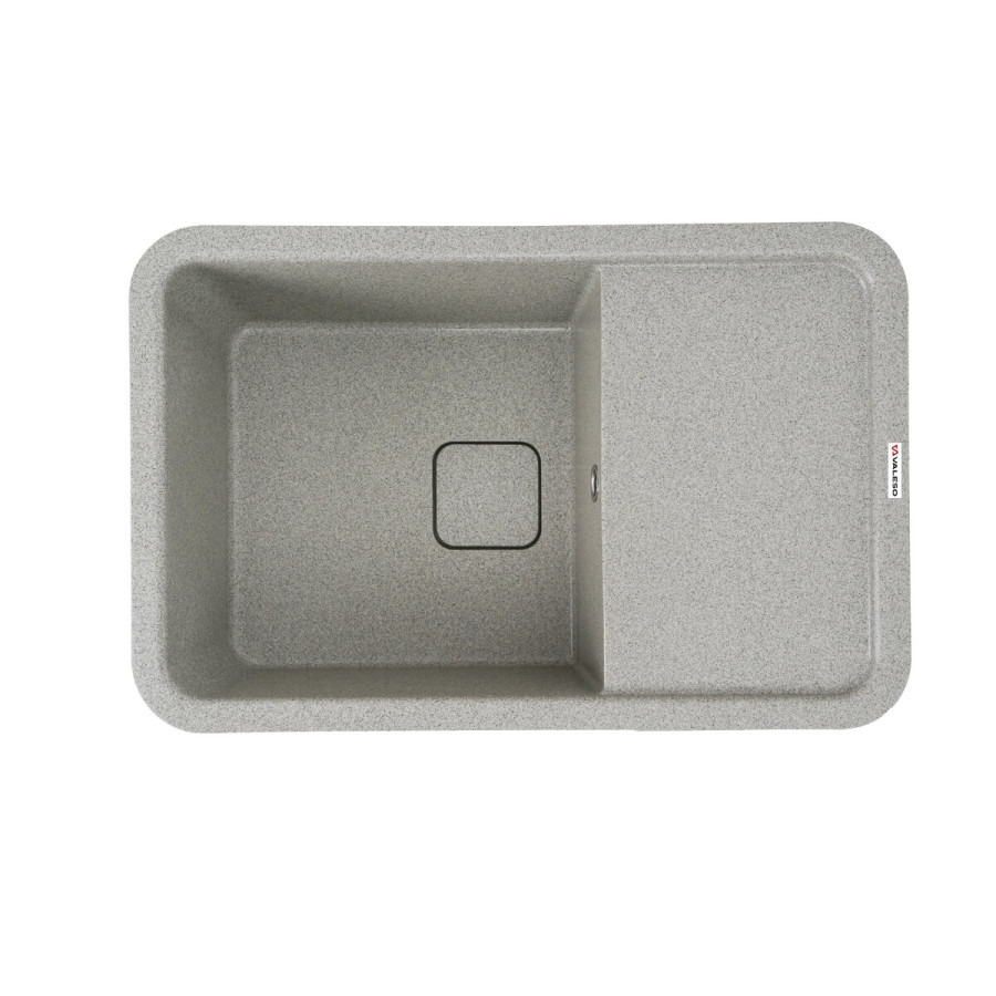 Гранитная мойка для кухни VALESO 7850 CUBE матовая Серая