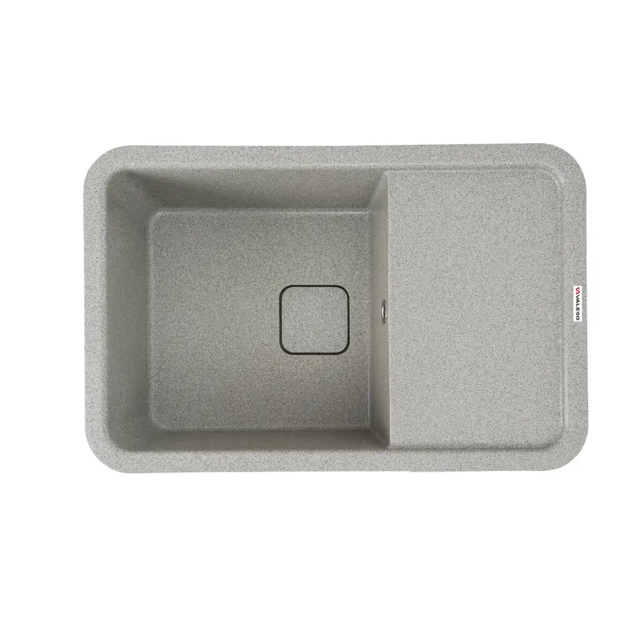 Гранітна мийка для кухні VALESO 7850 CUBE матова Сіра