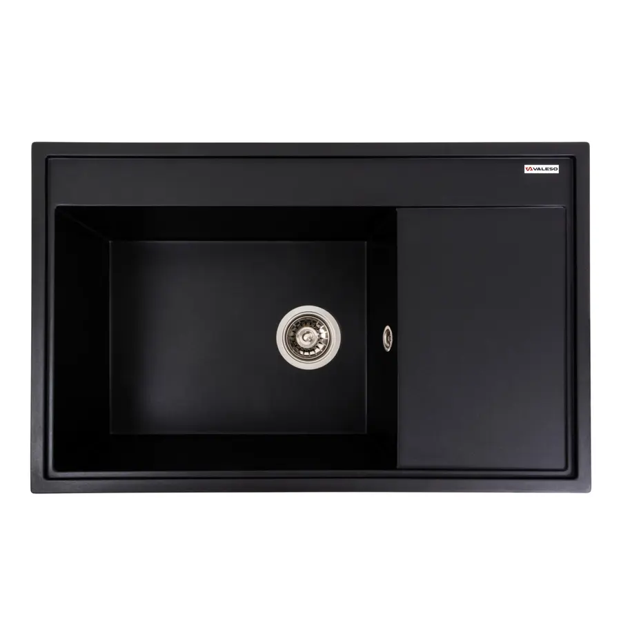 Гранітна мийка для кухні VALESO AZURIT 7950 матова Чорна