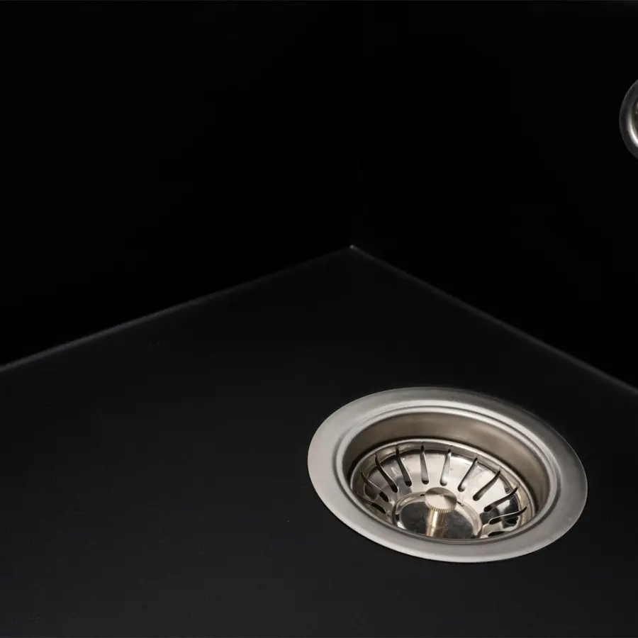 Гранітна мийка для кухні VALESO AZURIT 7950 матова Чорна