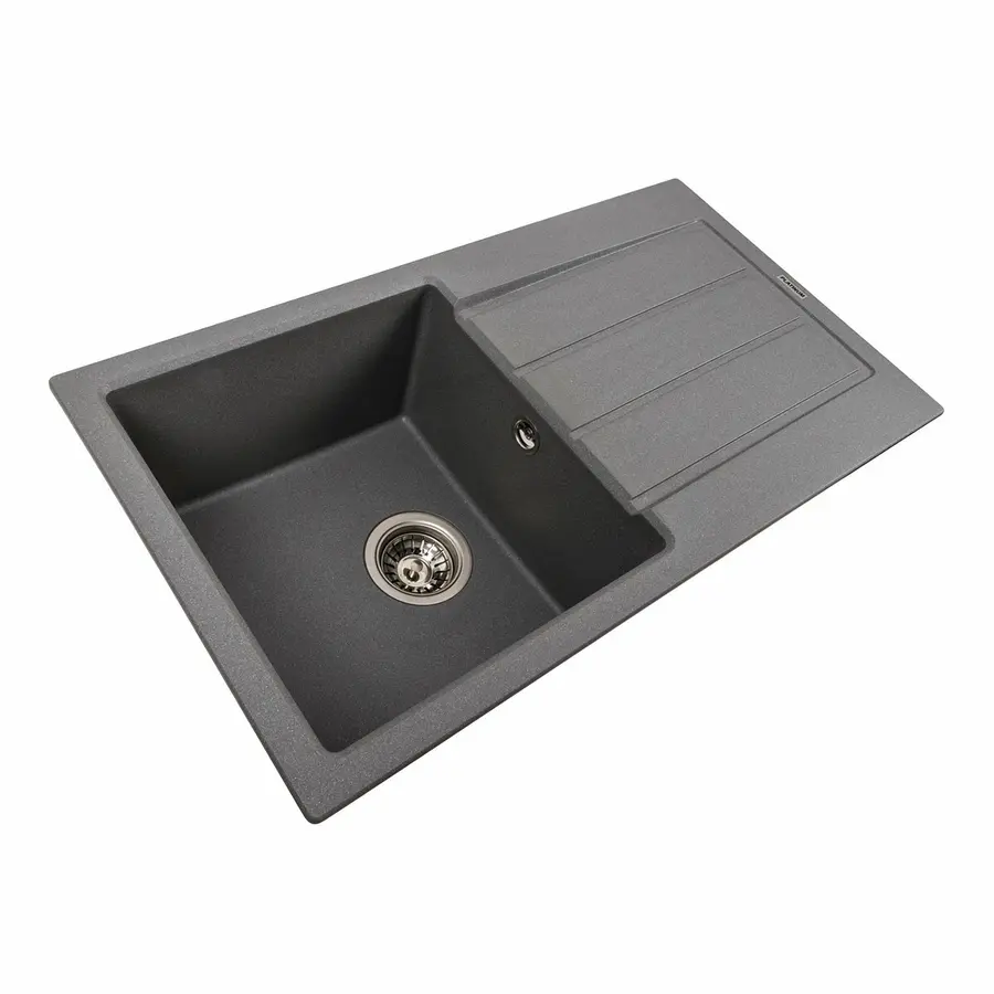 Гранітна мийка для кухні VALESO SOLID 7843 матова Сірий мусон