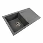 Гранітна мийка для кухні VALESO SOLID 7843 матова Сірий мусон