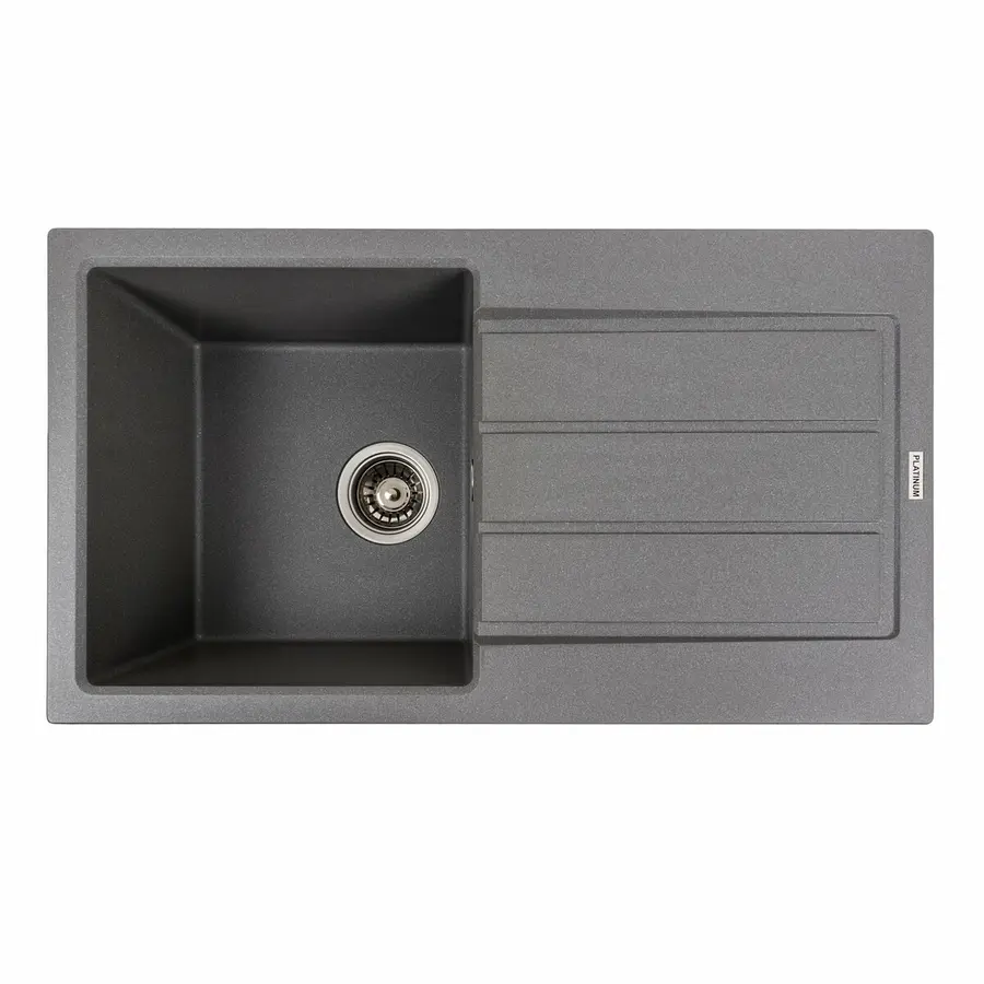 Гранітна мийка для кухні VALESO SOLID 7843 матова Сірий мусон