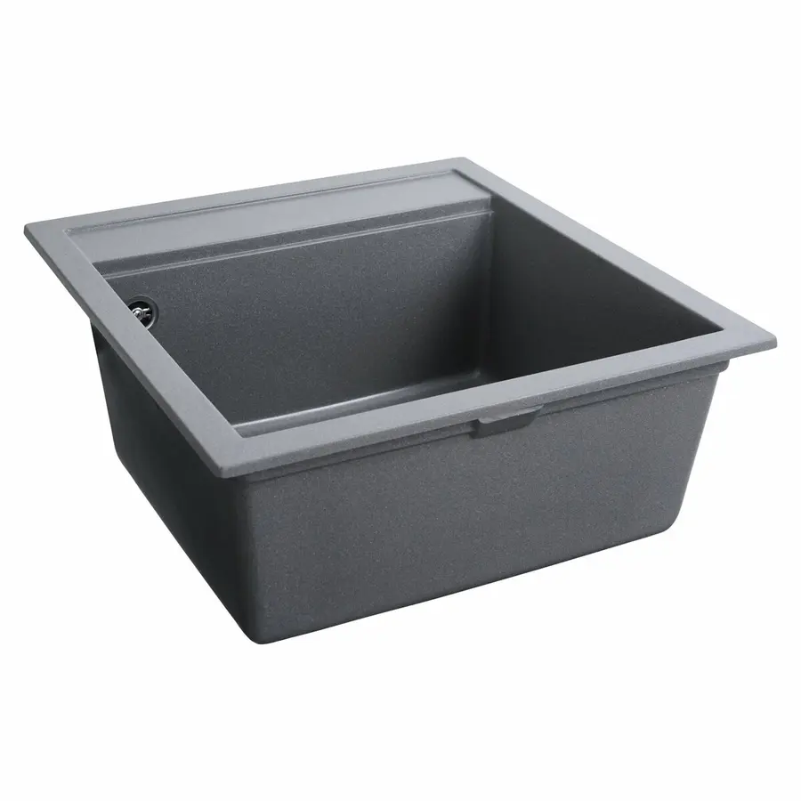 Гранітна мийка для кухні VALESO FIESTA 5149 матова Сірий мусон