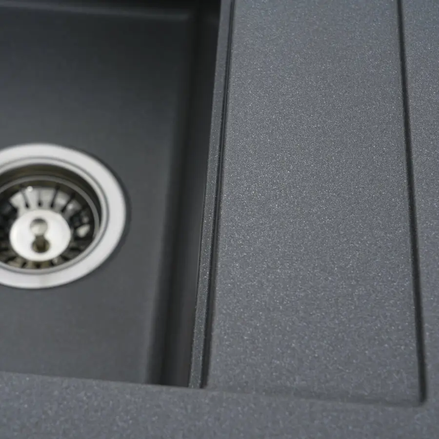 Гранітна мийка для кухні VALESO FIESTA 5149 матова Сірий мусон