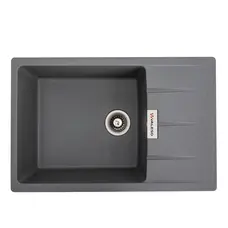 Гранітна мийка для кухні VALESO ROMA 7850 матова Сірий мусон