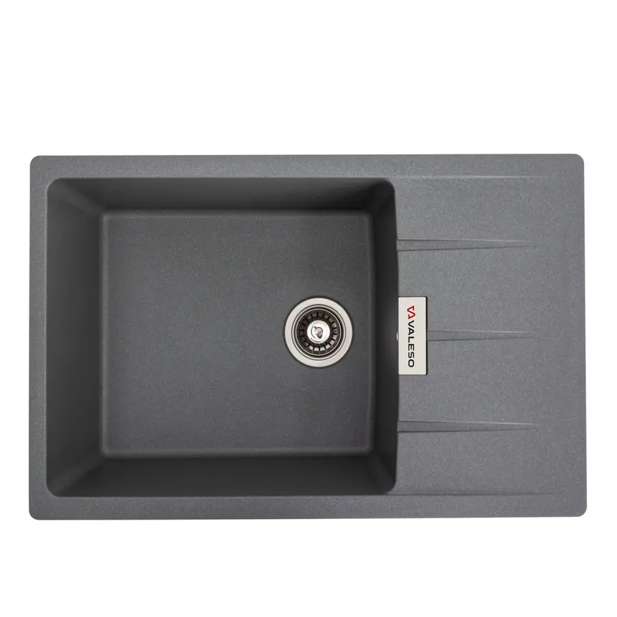 Гранитная мойка для кухни VALESO ROMA 7850 матовая Серый муссон
