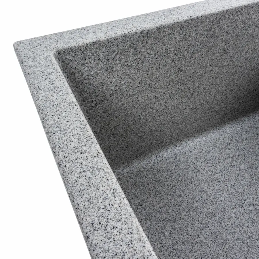 Гранітна мийка для кухні VALESO 6550 LOTOS матовий Сірий