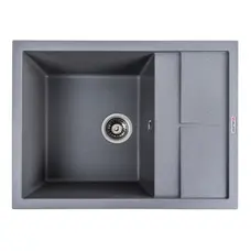 Гранітна мийка для кухні VALESO LOTOS 6550 матова Сірий мусон