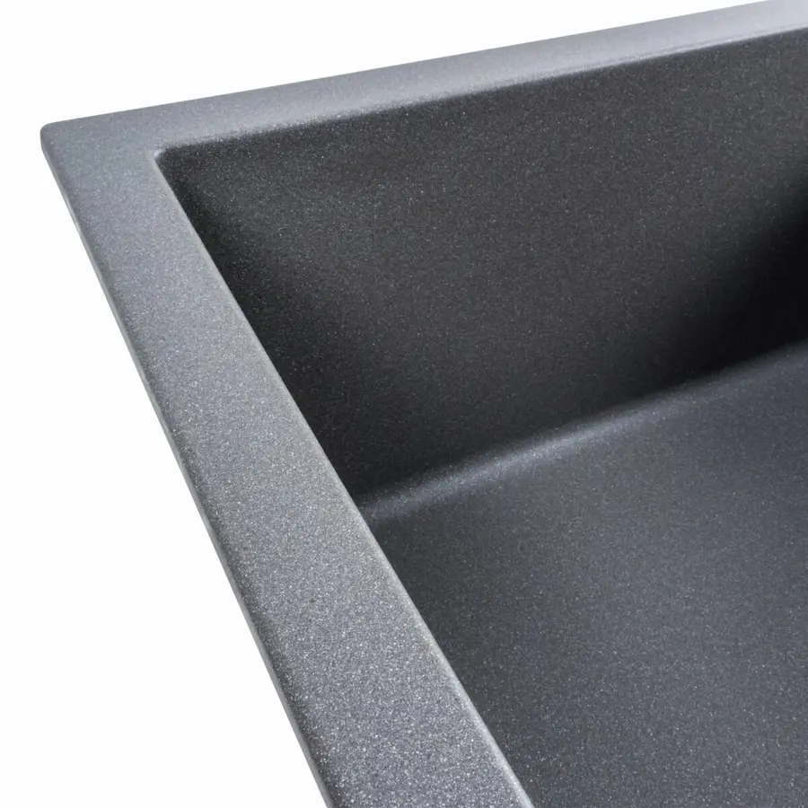 Гранітна мийка для кухні VALESO LOTOS 6550 матова Сірий мусон