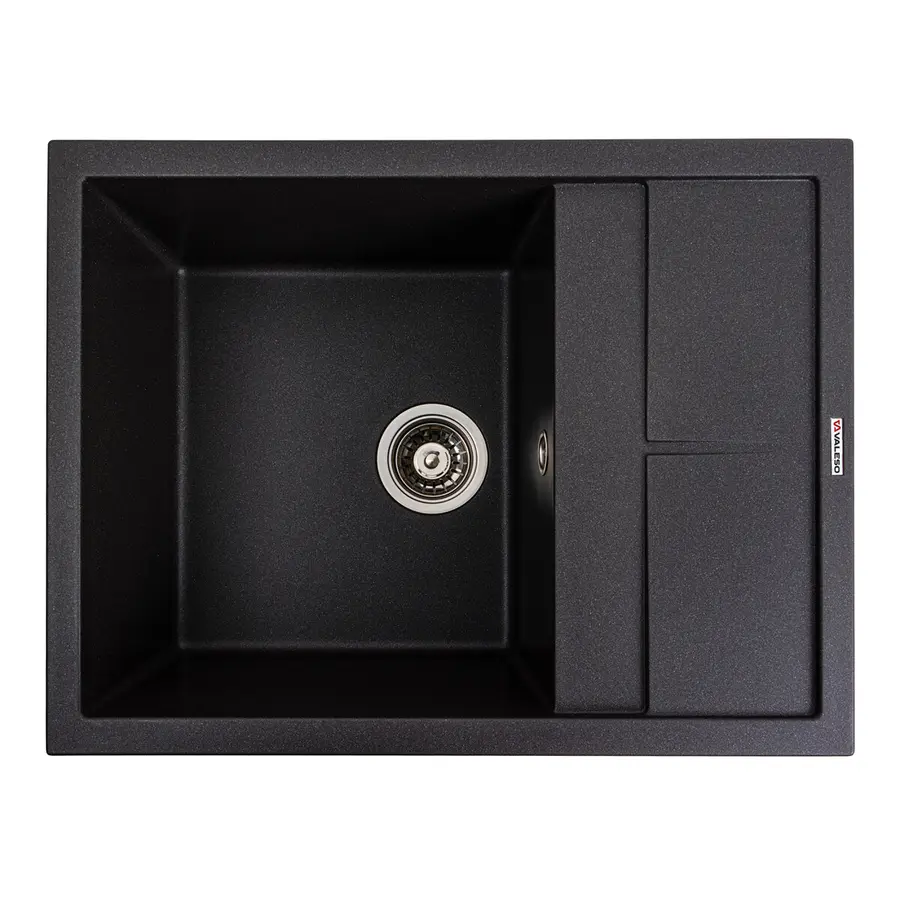 Гранітна мийка для кухні VALESO 6550 LOTOS матовий Моріон